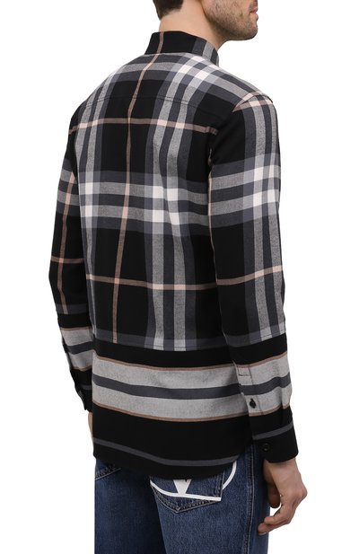 Хлопковая рубашка BURBERRY черного цвета по цене 79500 руб., арт. 8048146, фото 4 Хлопковая рубашка BURBERRY, арт. 8048146, фото 4