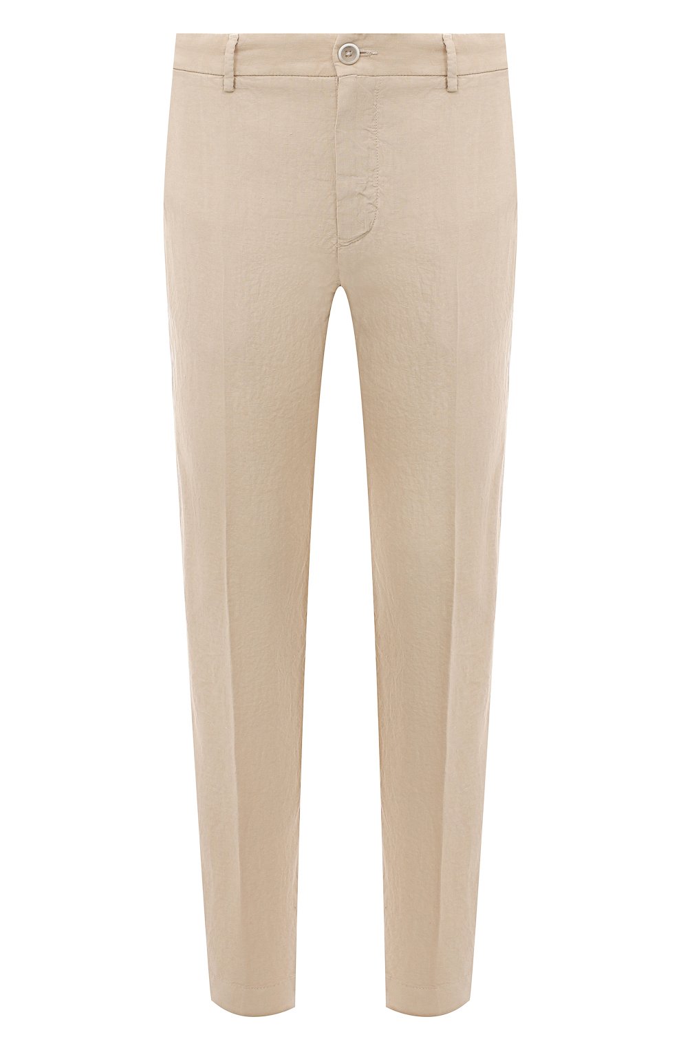 Льняные брюки 120% LINO бежевого цвета по цене 31600 руб., арт. 31ALIM2411/0000253/000, фото 1 Льняные брюки 120% LINO, арт. 31ALIM2411/0000253/000, фото 1