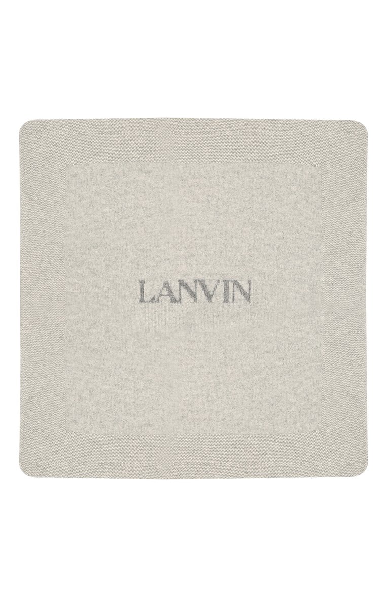 Детского шерстяной плед LANVIN серого цвета, арт. N90002 | Фото 3 (Материал: Шерсть, Кашемир, Текстиль; Материал сплава: Проставлено; Нос: Не проставлено)