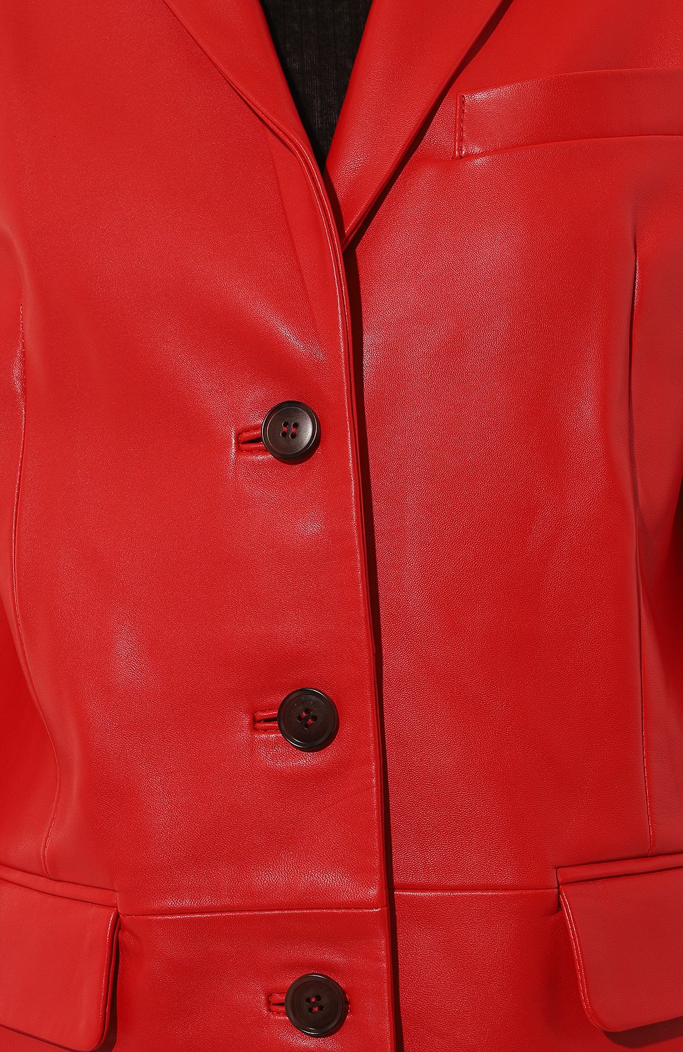 Кожаный жакет LESYANEBO красного цвета по цене 138000 руб., арт. LN09H-0201_OZ, фото 5 Кожаный жакет LESYANEBO, арт. LN09H-0201_OZ, фото 5