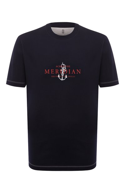 Мужская хлопковая футболка BRUNELLO CUCINELLI, арт. M0T618481P