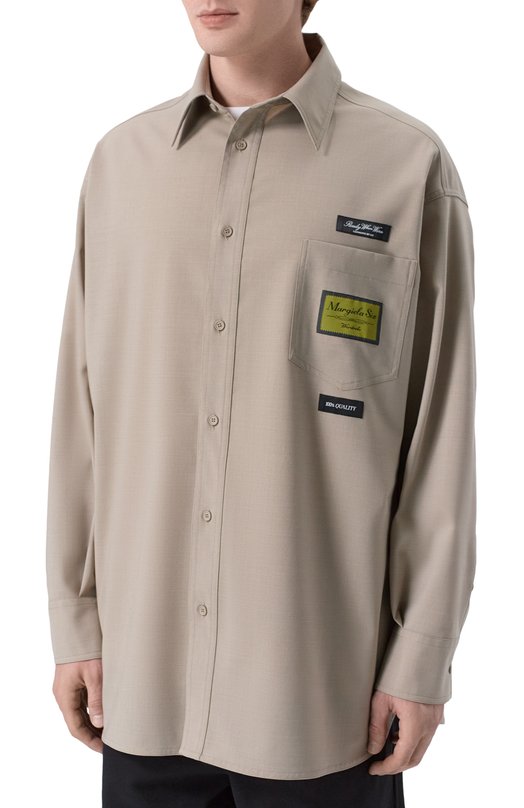 Рубашка MM6 SH0DT0040/M35733 Бежевый  SH0DT0040/M35733 Фото 3