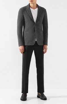 Мужские кожаные лоферы ZEGNA черного цвета, арт. A4281X-LHCV0 | Фото 2 (Материал утеплителя: Натуральный мех; Материал внутренний: Не назначено; Материал сплава: Проставлено; Нос: Не проставлено; Стили: Кэжуэл; Статус проверки: Проверена категория)