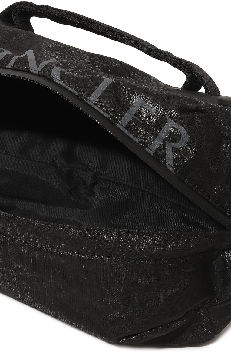 Мужская текстильная поясная-сумка MONCLER черного цвета, арт. I2-09A-5M00004-M3409 | Фото 5 (Размер: medium; Материал: Текстиль; Ремень/цепочка: На ремешке; Случай: Повседневный)