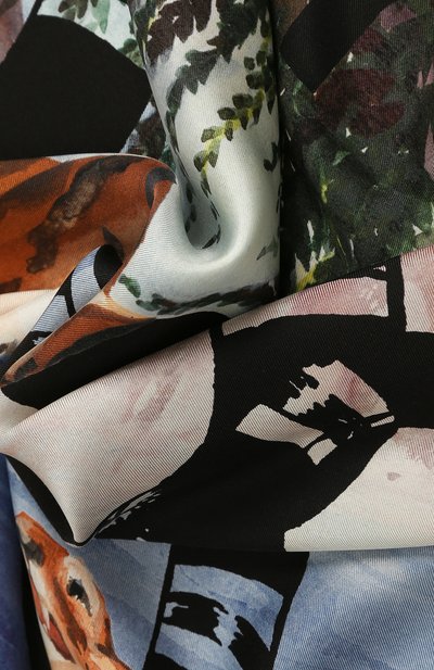 Шелковый платок с принтом GUCCI, арт. 499136/3G001, фото 2