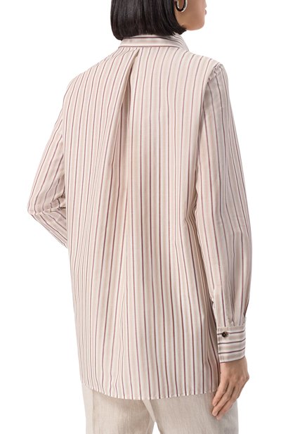 Рубашка из хлопка и льна KITON, арт. D55407H0930904, фото 4