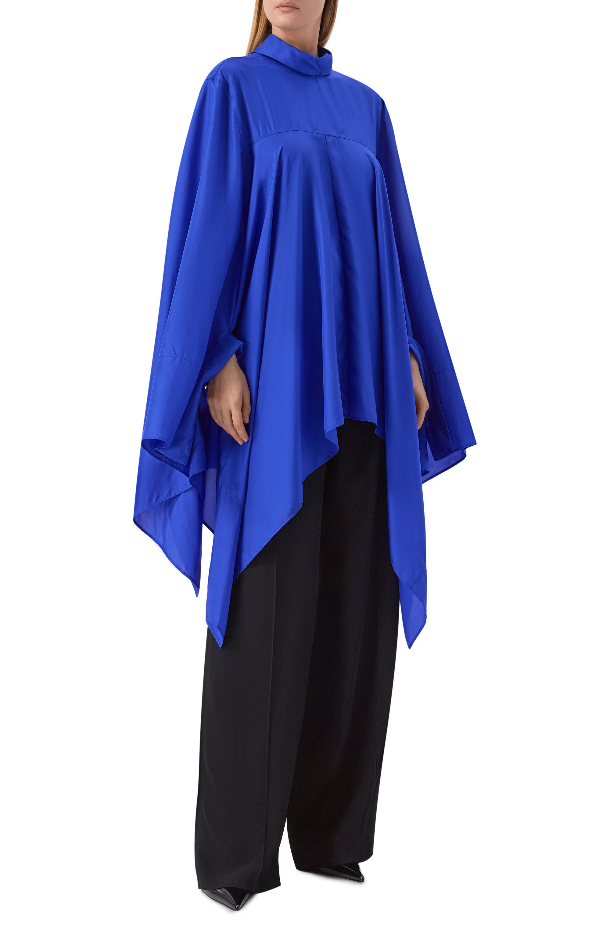 Шелковый топ LANVIN синего цвета по цене 225000 руб., арт. RW-T00055-6285-E26, фото 3 Шелковый топ LANVIN, арт. RW-T00055-6285-E26, фото 3