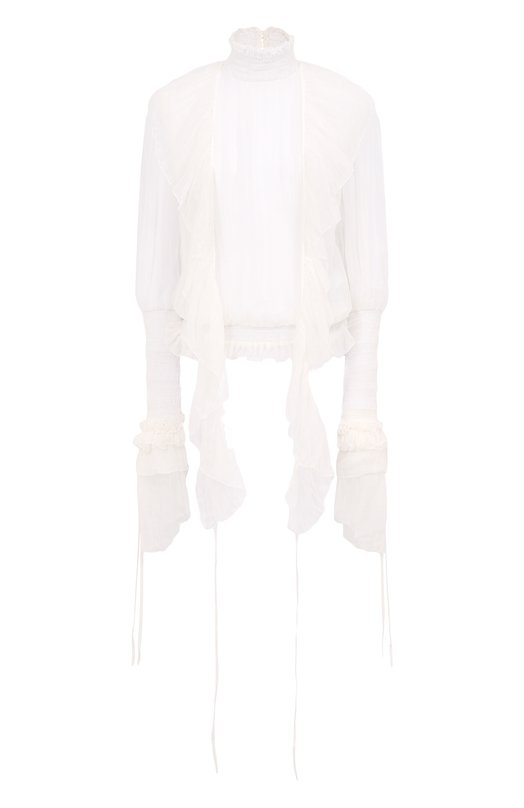 Шелковая блузка Blumarine 4C198A Кремовый 4C198A