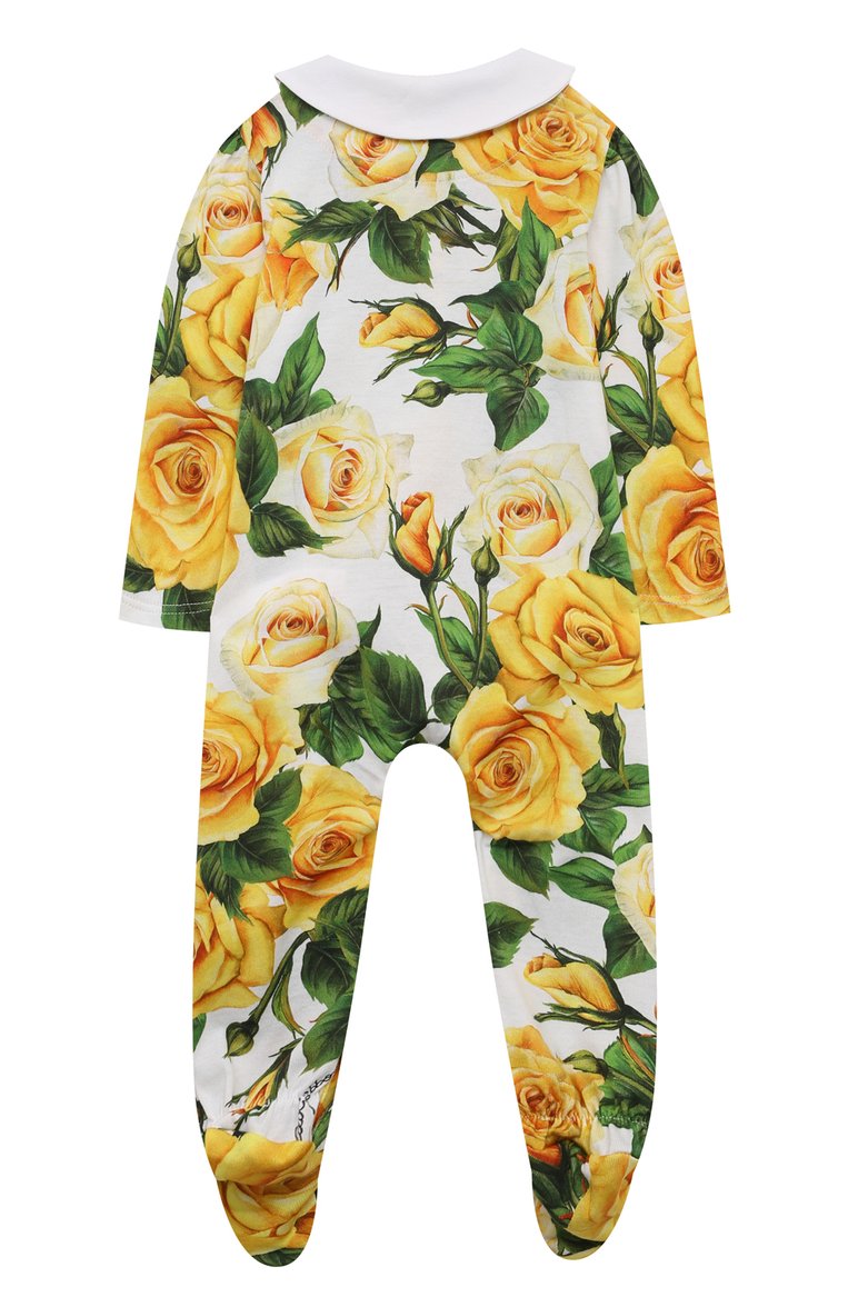 Детский комплект из трех предметов DOLCE & GABBANA разноцветного цвета, арт. L2J02C/G7K60 | Фото 3 (Материал внешний: Хлопок; Нос: Не проставлено; Автоматизация состава: Проставлено; Ростовка одежда: 12 мес | 80 см, 3 мес | 62 см, 6 мес | 68 см, 9 мес | 74 см)
