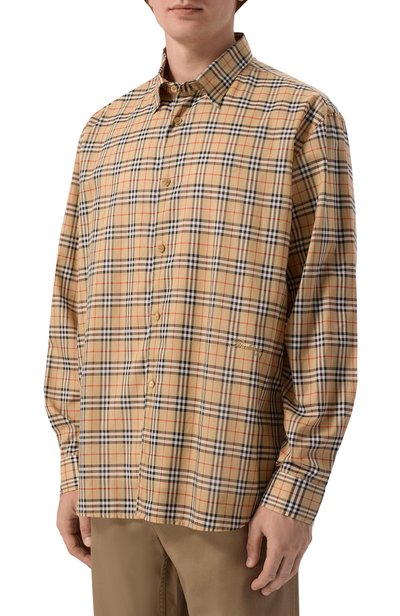 Хлопковая рубашка BURBERRY, арт. 8130238, фото 3