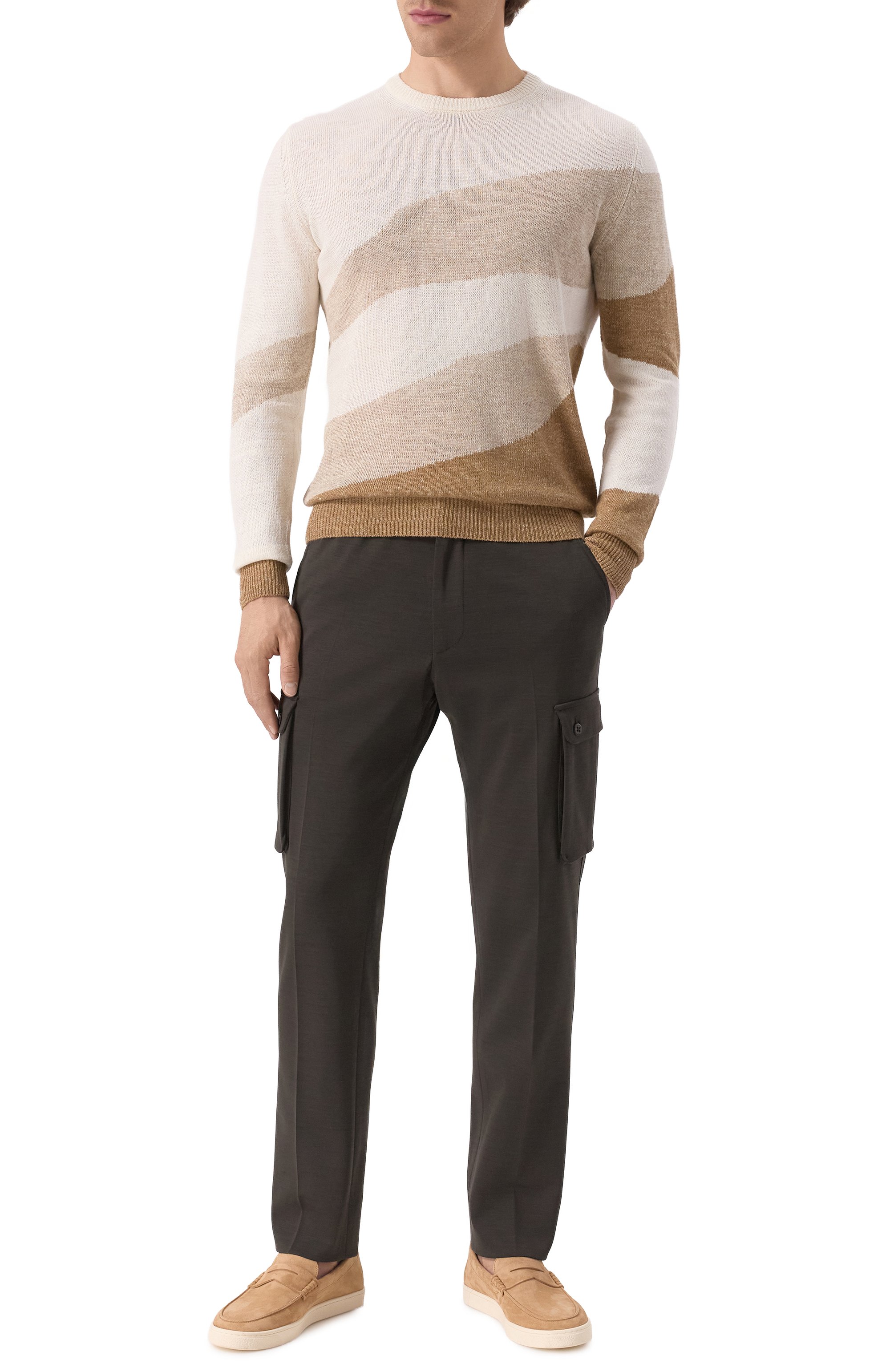 Джемпер изо льна и хлопка CORNELIANI, арт. 25M578-2525157, фото 2