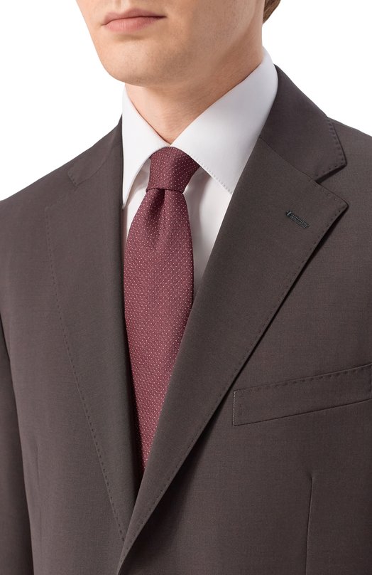 Шелковый галстук Zilli CRAV02M0600VJPP00 Коричневый  CRAV02M0600VJPP00 Фото 2