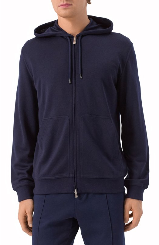 Толстовка из кашемира и шелка Brunello Cucinelli MM8359069G Синий  MM8359069G Фото 3