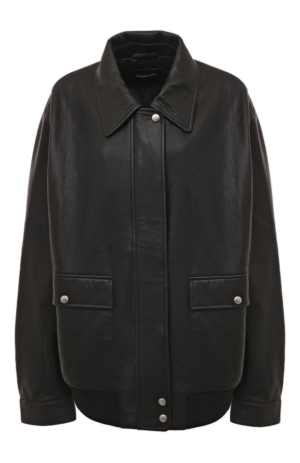 Кожаная куртка MAINLESS, арт. LMJ22-01-01-BL, фото 1