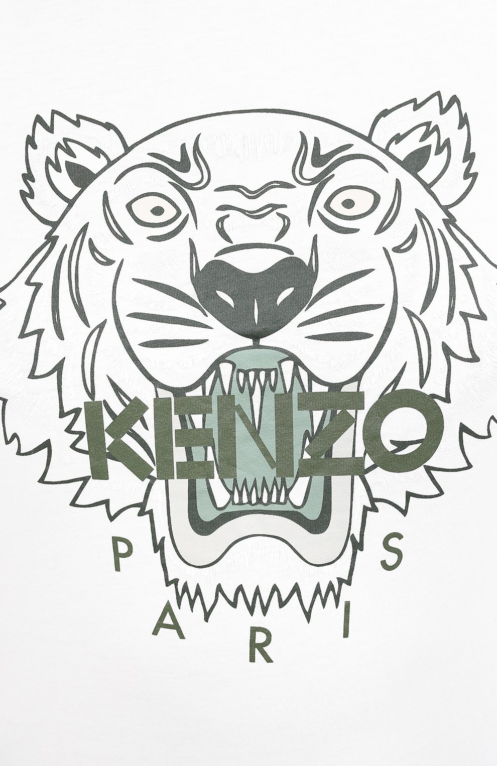 Хлопковая футболка KENZO белого цвета по цене 11500 руб., арт. FB52TS8464YB, фото 5 Хлопковая футболка KENZO, арт. FB52TS8464YB, фото 5