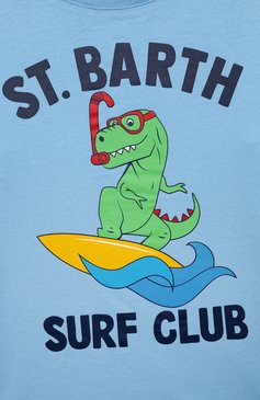 Детская хлопковая футболка MC2 SAINT BARTH голубого цвета, арт. STBK/TSHIRT B0Y/04788D | Фото 3 (Рукава: Короткие; Материал сплава: Проставлено; Материал внешний: Хлопок; Мальчики Кросс-КТ: Футболка-одежда; Драгоценные камни: Проставлено)