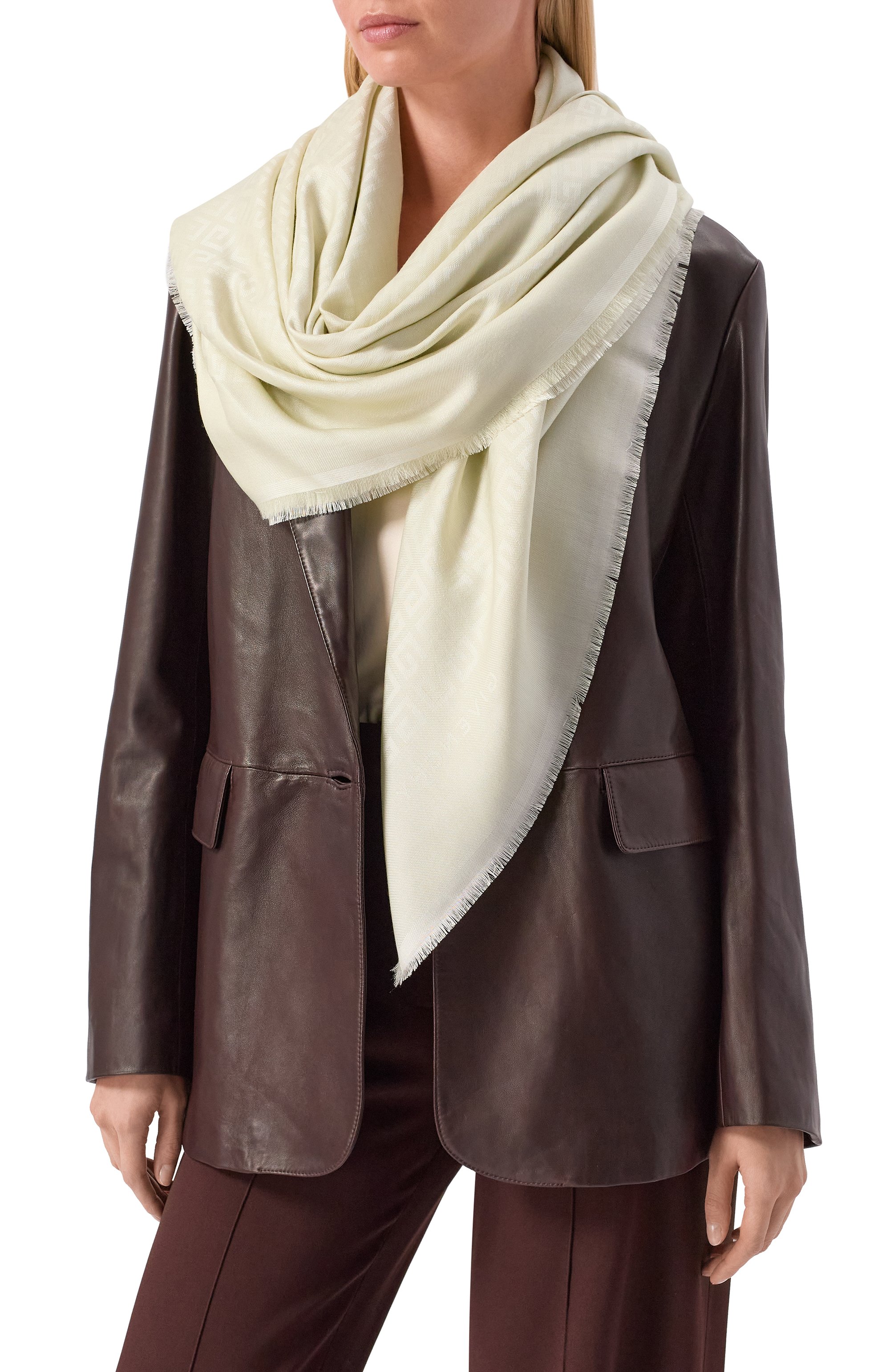 Шаль из шелка и шерсти GIVENCHY, арт. GW1414/J6126, фото 2