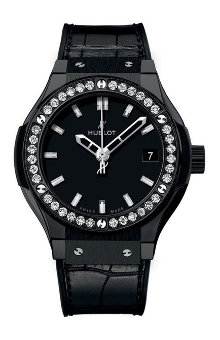 Женские часы black magic diamonds HUBLOT бесцветного цвета, арт. 581.CM.1170.LR.1104 | Фото 1 (Региональные ограничения белый список (Axapta Mercury): Не проставлено; Нос: Не проставлено)