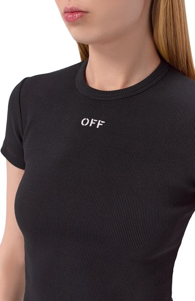 Хлопковая футболка OFF-WHITE, арт. 0WAA065C99JER005, фото 5