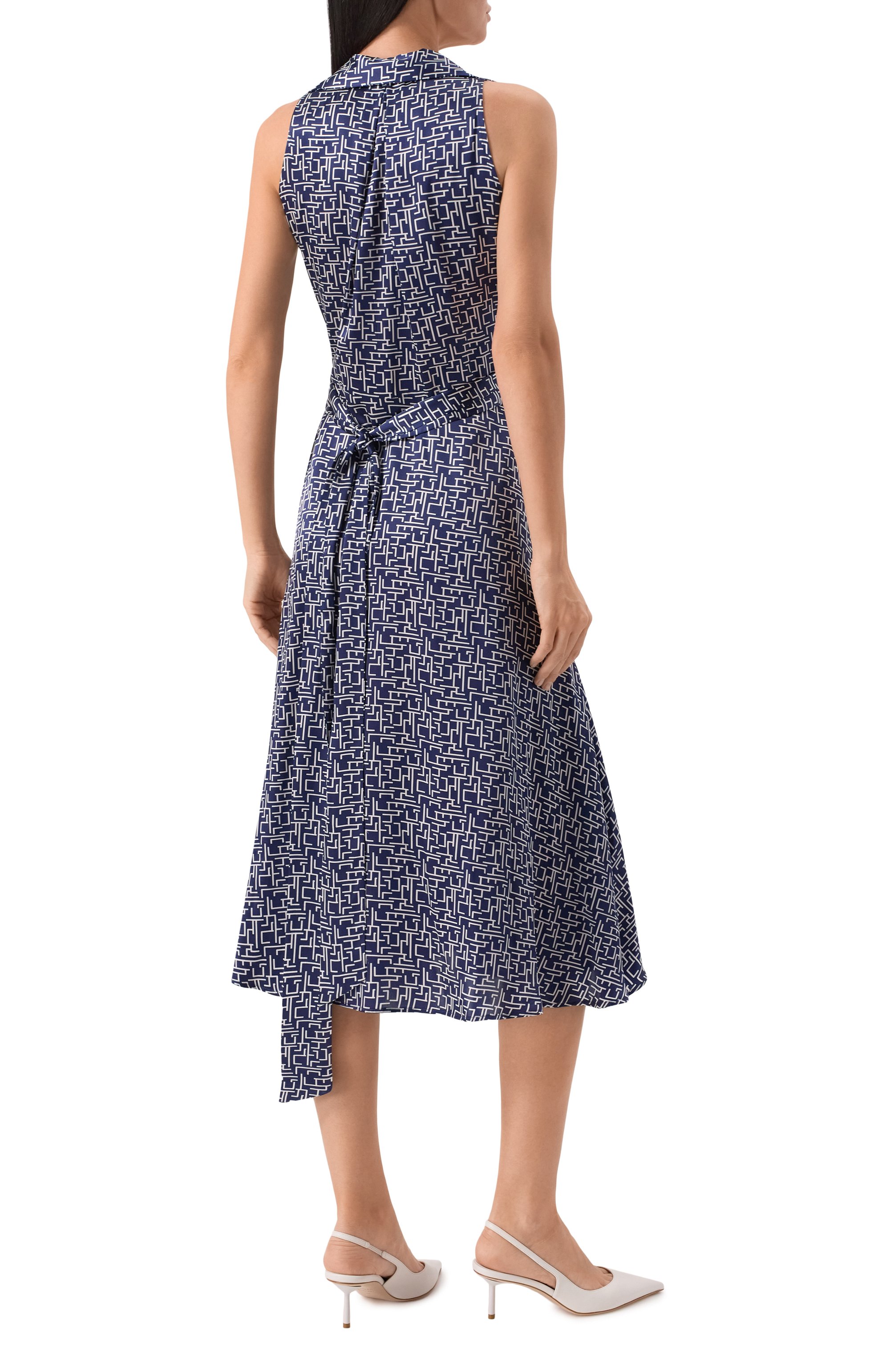 Атласное платье KITON синего цвета по цене 244000 руб., арт. D59305K0926E07, фото 4 Атласное платье KITON, арт. D59305K0926E07, фото 4