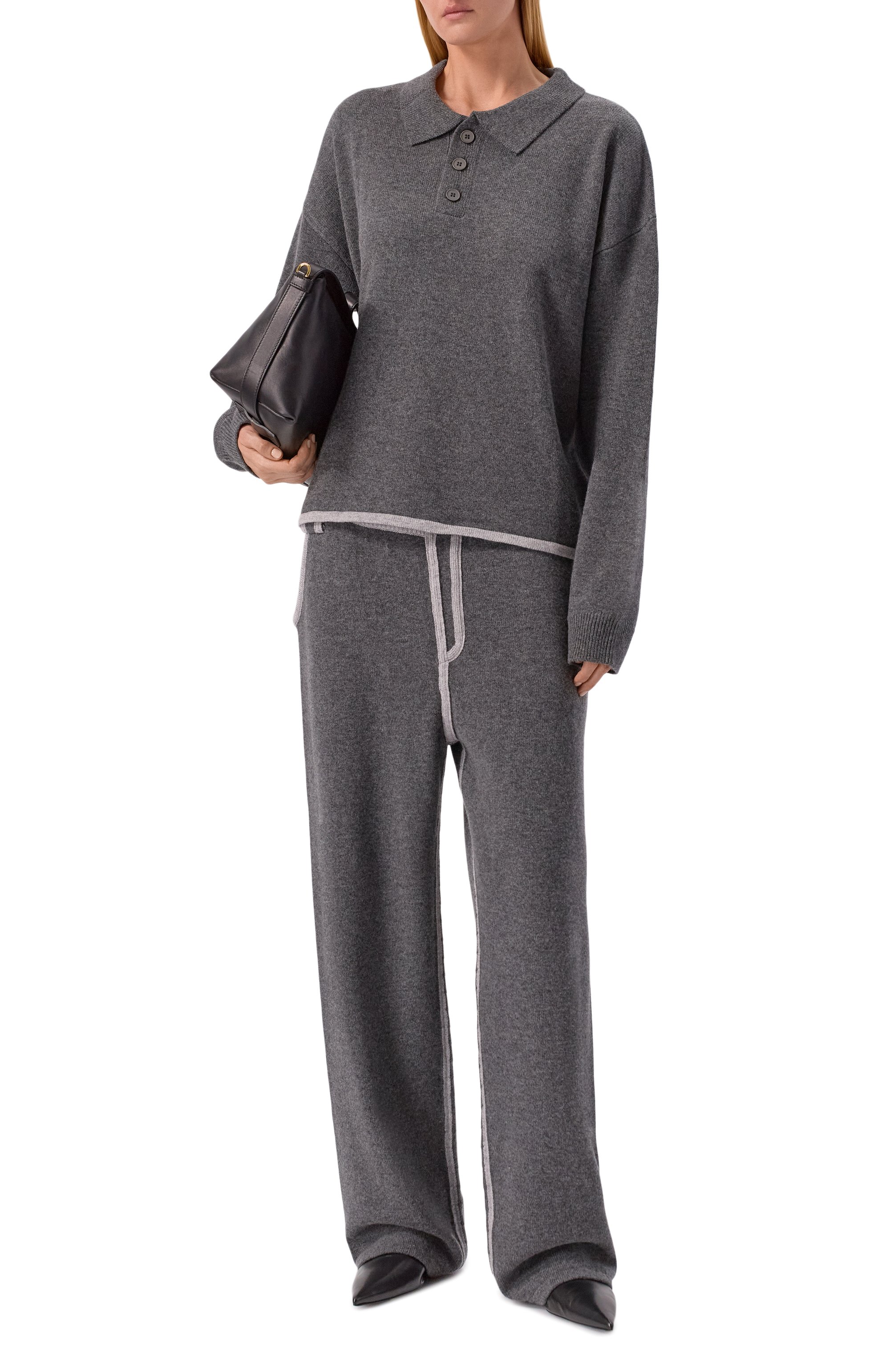 Поло из шерсти и кашемира AYA MUSE серого цвета по цене 55250 руб., арт. AMSS2548, фото 2 Поло из шерсти и кашемира AYA MUSE, арт. AMSS2548, фото 2