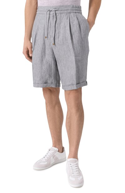 Льняные шорты BRUNELLO CUCINELLI, арт. MH250U0020, фото 3