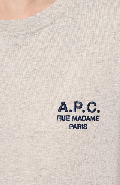 Хлопковая футболка A.P.C., арт. C0EZC-F26842, фото 5