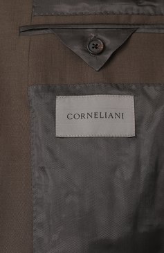 Мужской шерстяной костюм CORNELIANI коричневого цвета, арт. 256005-2518414_SET | Фото 9 (Рукава: Длинные; Материал сплава: Проставлено; Драгоценные камни: Проставлено; Материал внешний: Шерсть; Костюмы М: Однобортный; Стили: Кла�ссический)