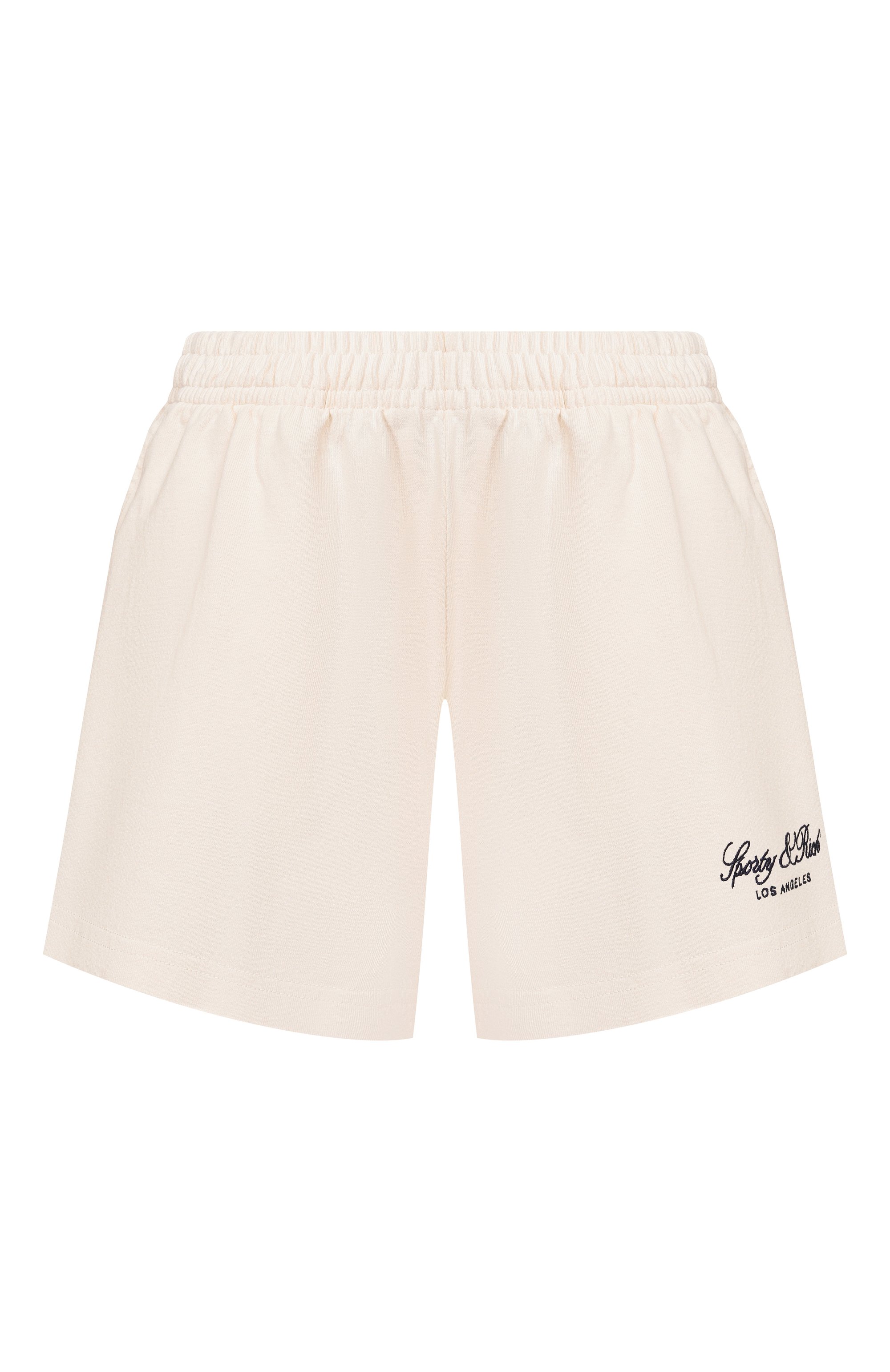 Хлопковые шорты SPORTY AND RICH кремового цвета по цене 17150 руб., арт. SH03776269WH37, фото 1 Хлопковые шорты SPORTY AND RICH, арт. SH03776269WH37, фото 1
