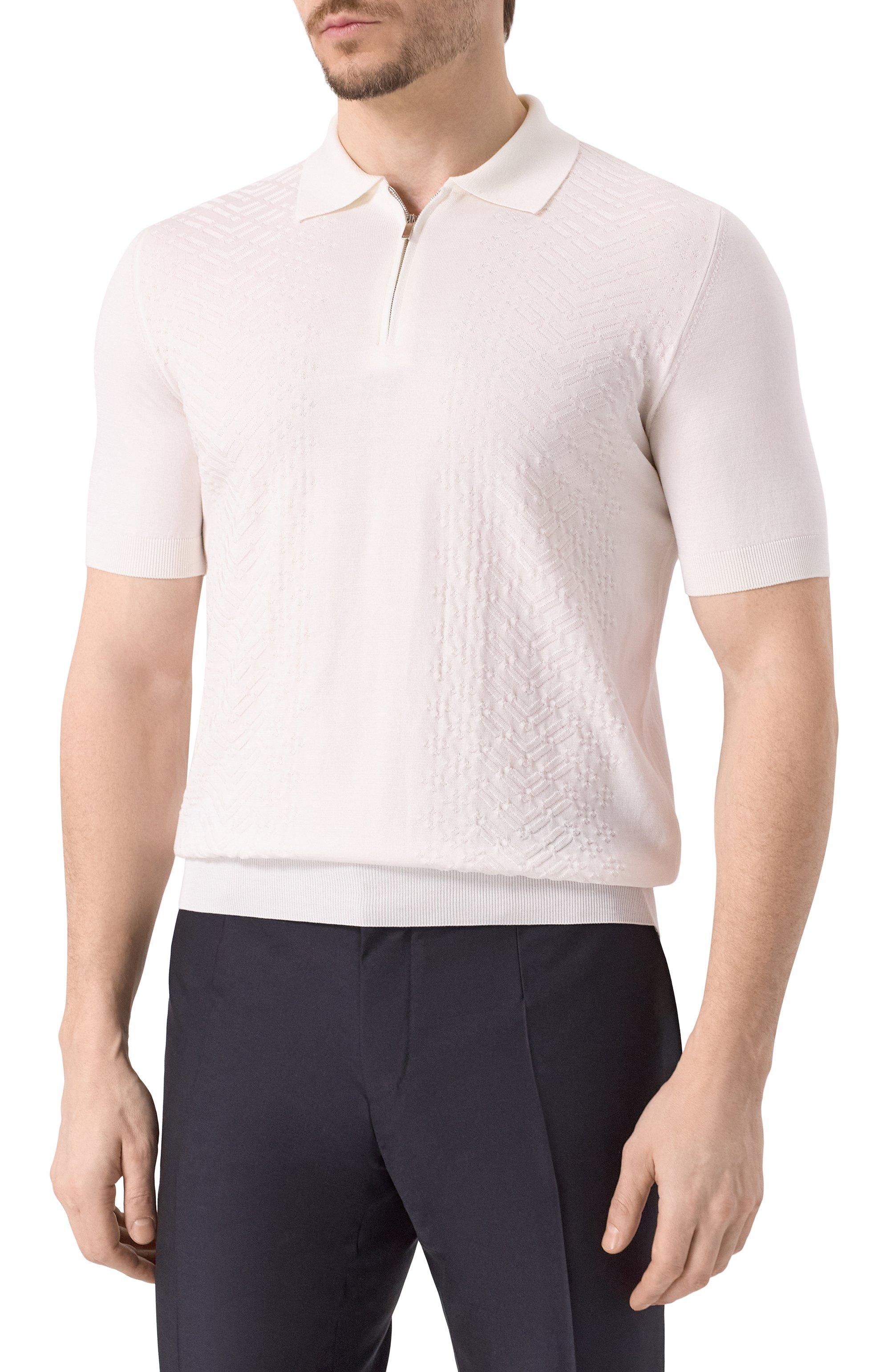 Поло из шелка и хлопка ZILLI, арт. KZP002M0145VSHC00, фото 3