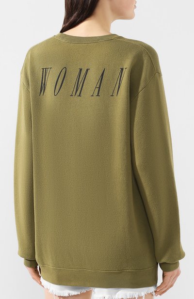 Хлопковый свитшот OFF-WHITE хаки цвета по цене 33400 руб., арт. 0WBA046S19D970804388, фото 4 Хлопковый свитшот OFF-WHITE, арт. 0WBA046S19D970804388, фото 4