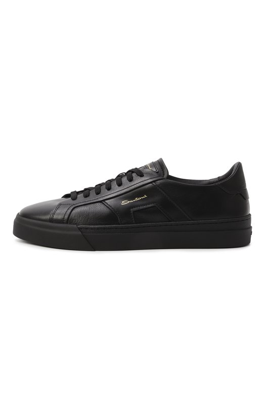 Кожаные кеды Gloria Santoni MBGG21779NE0RXWH Чёрный  MBGG21779NE0RXWH Фото 4