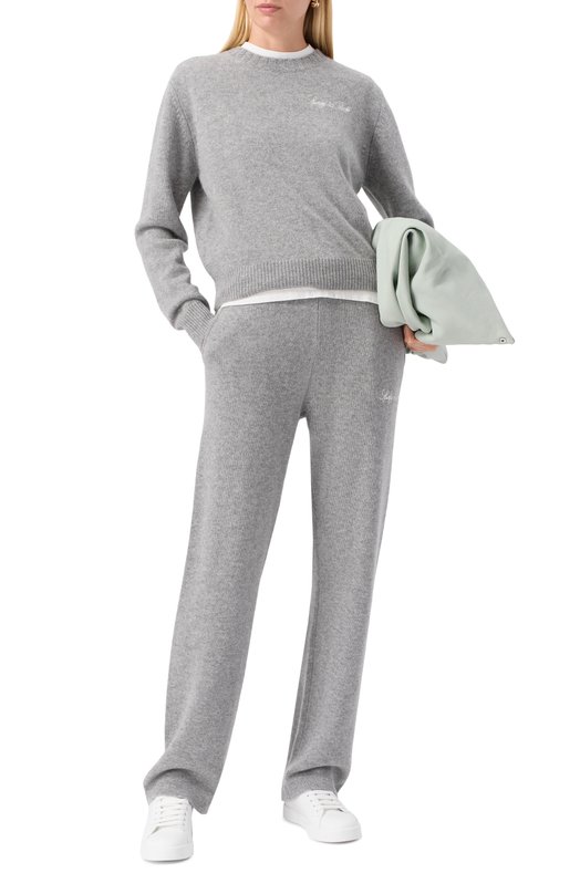 Брюки из кашемира и шерсти Sporty and Rich PA027508232GY03 Серый  PA027508232GY03 Фото 2