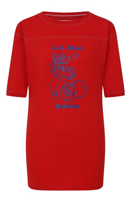 Хлопковая футболка Maison Margiela S51GC0540/S24575 Красный S51GC0540/S24575