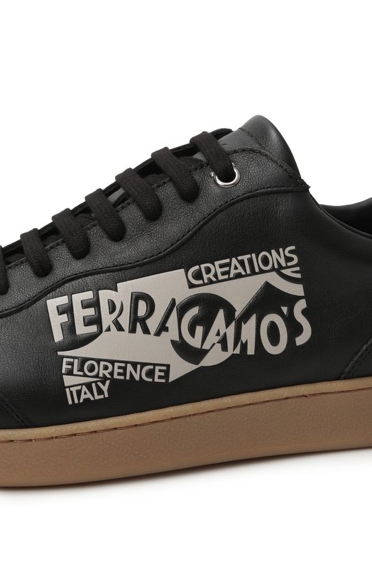 Кожаные кеды Garda Ferragamo 775064 Чёрный  775064 Фото 7