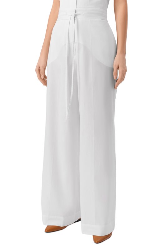 Хлопковые брюки P.A.R.O.S.H. D232445/CANNES Белый  D232445/CANNES Фото 3