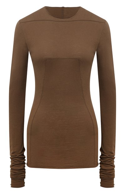 Лонгслив из хлопка и кашемира RICK OWENS, арт. RP02D3228/JWS, фото 1