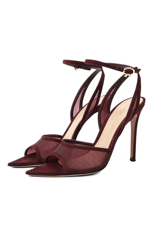 Комбинированные босоножки Dorotea 105 Gianvito Rossi G32611.15RIC.C0ZRYRY Бордовый G32611.15RIC.C0ZRYRY