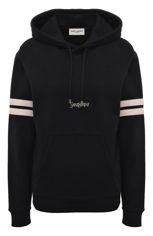 Хлопковое худи Saint Laurent 757076/Y36SW Чёрный 757076/Y36SW