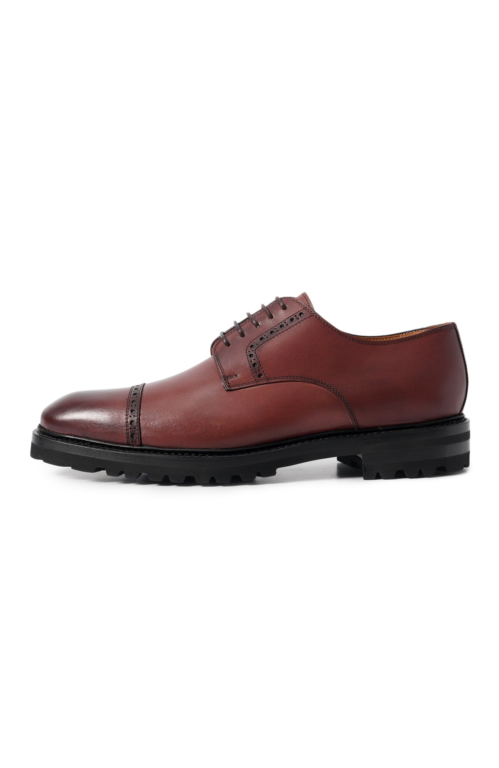 Кожаные дерби KITON коричневого цвета по цене 198500 руб., арт. USSA529N00100, фото 3 Кожаные дерби KITON, арт. USSA529N00100, фото 3