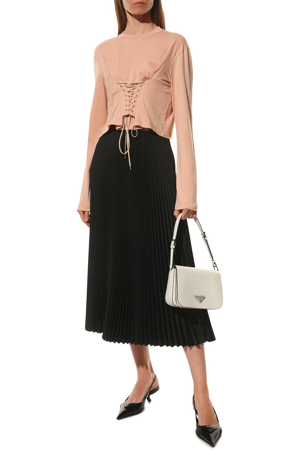 Хлопковый топ PRADA, арт. 34632C-ILK-F0D91-221, фото 2