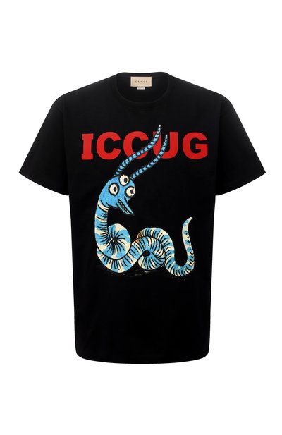 Хлопковая футболка iccug gucci x freya hartas GUCCI, арт. 548334/XJDJW, фото 1