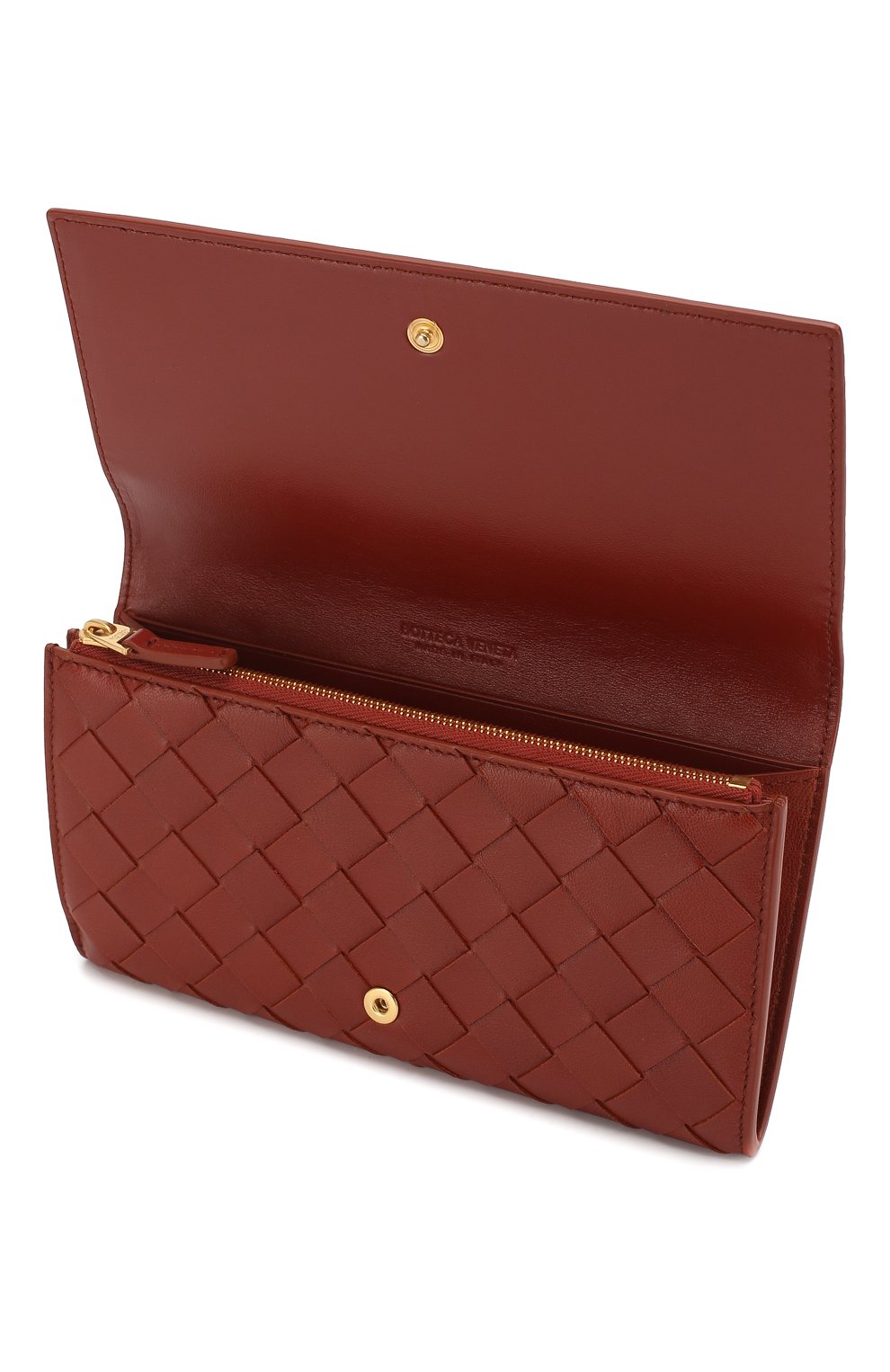 Кожаный кошелек BOTTEGA VENETA кораллового цвета по цене 97150 руб., арт. 600873/VCPP3, фото 3 Кожаный кошелек BOTTEGA VENETA, арт. 600873/VCPP3, фото 3