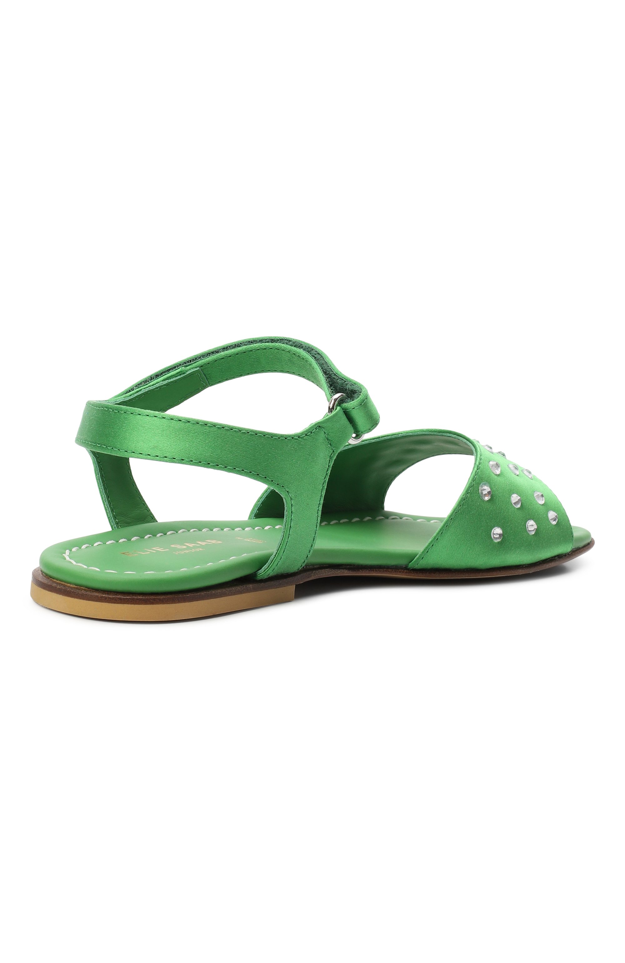 Сандалии ELIE SAAB JUNIOR зеленого цвета по цене 29950 руб., арт. 80857-C0MB.ART.80856 VAR2/28-35, фото 3 Сандалии ELIE SAAB JUNIOR, арт. 80857-C0MB.ART.80856 VAR2/28-35, фото 3