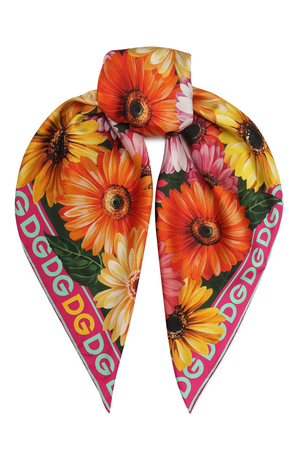 Шелковый платок DOLCE & GABBANA розового цвета по цене 38800 руб., арт. FN090R/G0TGB, фото 1 Шелковый платок DOLCE & GABBANA, арт. FN090R/G0TGB, фото 1