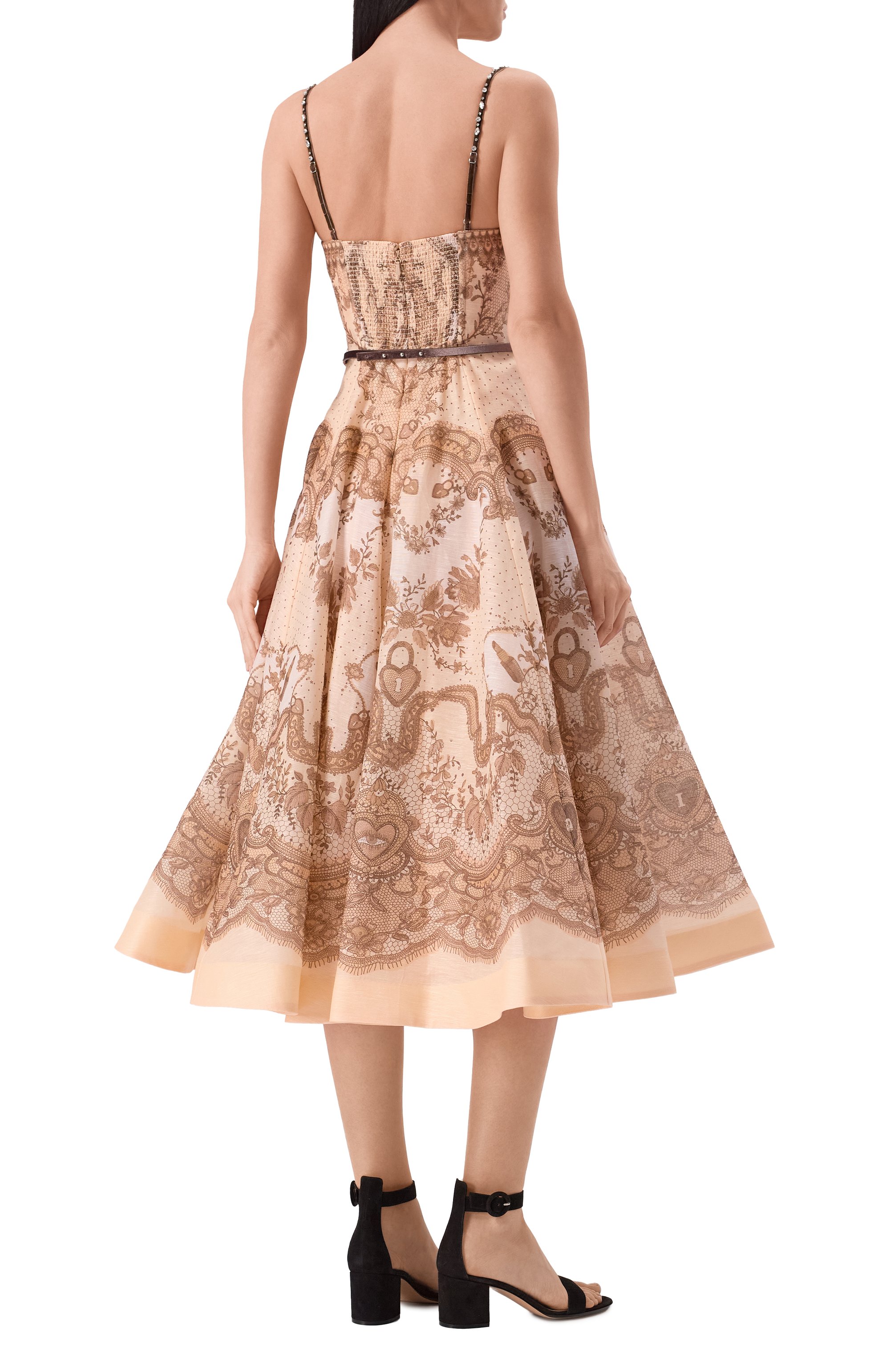 Платье изо льна и шелка ZIMMERMANN светло-розового цвета по цене 313000 руб., арт. 2177DR251, фото 4 Платье изо льна и шелка ZIMMERMANN, арт. 2177DR251, фото 4