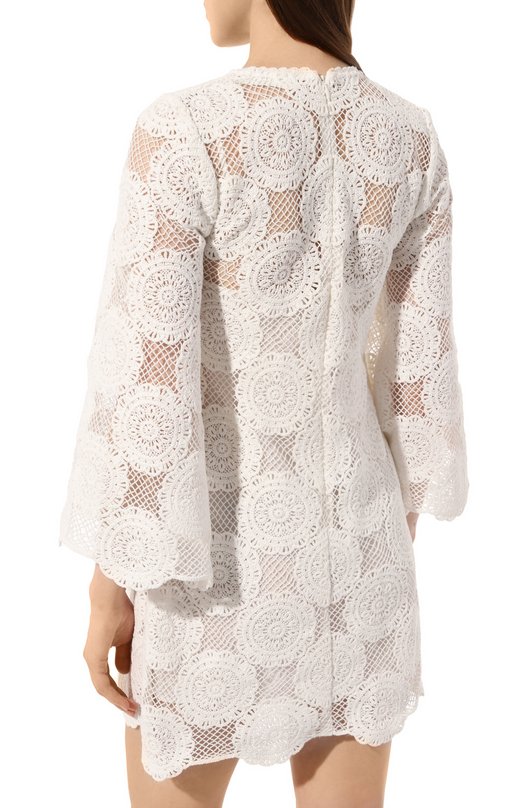 Хлопковое платье Zimmermann 8921DRS243 Белый  8921DRS243 Фото 4