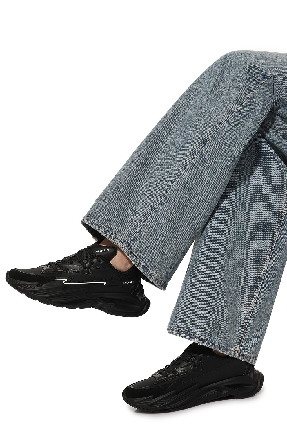 Кожаные кроссовки  b-dr4gon BALMAIN, арт. CN1VI730/LLSN, фото 3