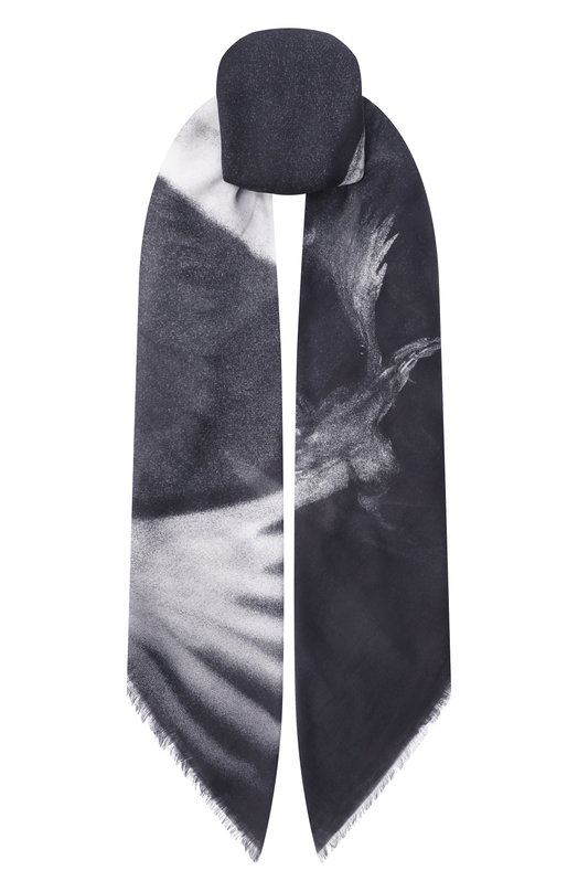 Шарф Ann Demeulemeester B0013211/FA593 Серый B0013211/FA593