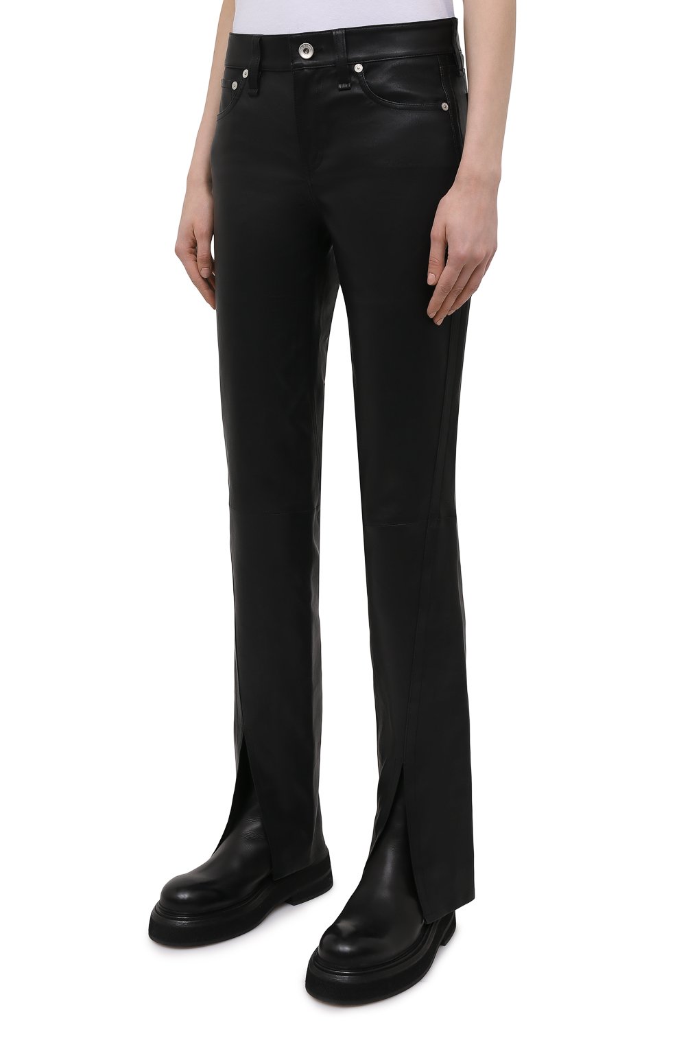 Кожаные брюки RAG AND BONE, арт. WCW20H70013401, фото 3